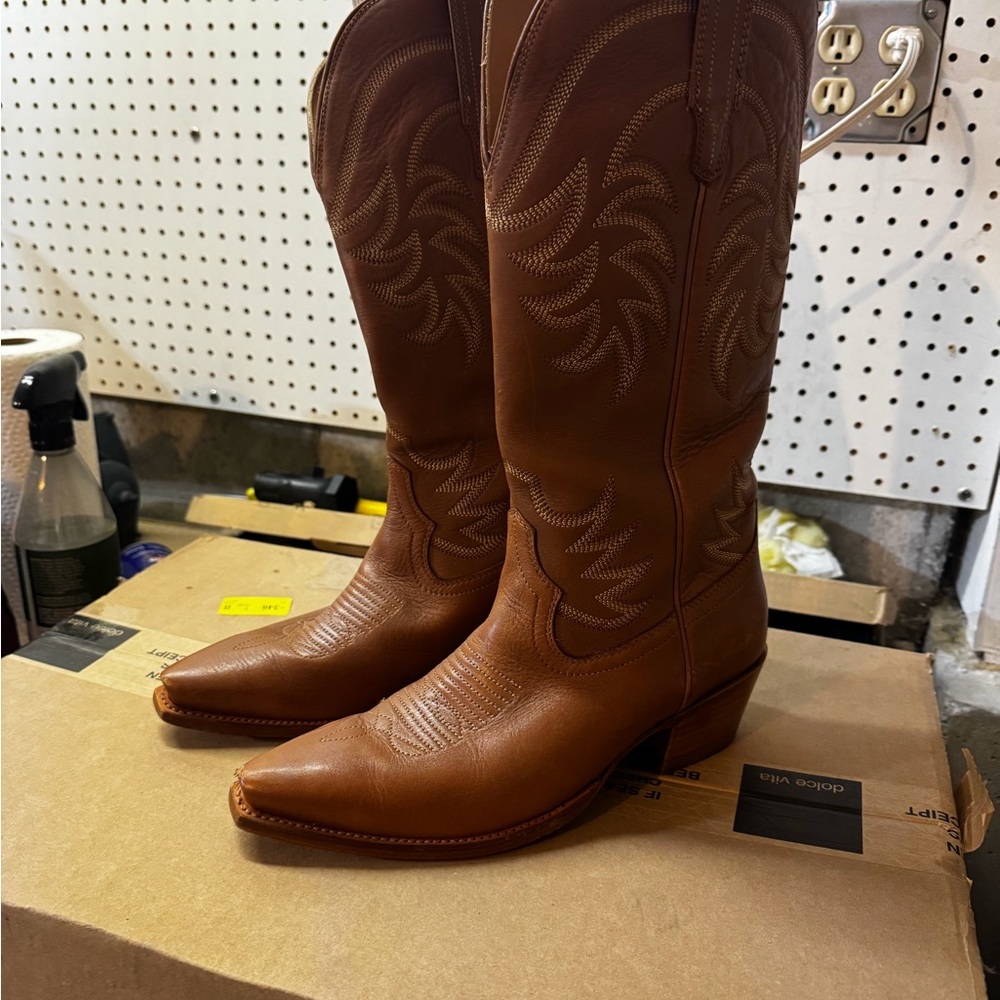 Tecovas Annie size 10 Chestnut Brown Leather Western Boots